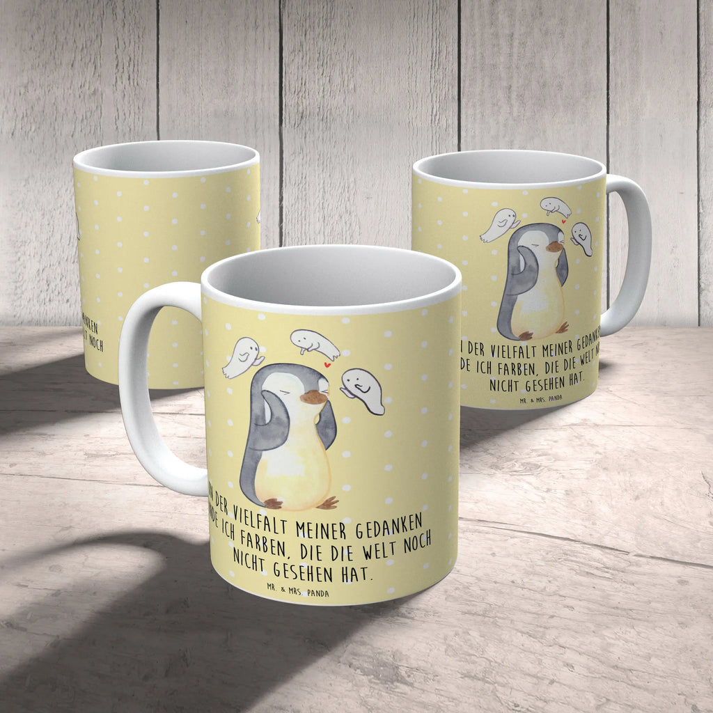 Tasse Pinguin Schizophrenie Tasse mit Motiven, Tasse mit Zitaten, Teetasse, Tasse, Keramiktasse, Geschenktasse, Bürotasse, Porzellantasse, Kaffeetasse, Psychose, Pinguin, mentale Gesundheit, psychische Erkrankung, Gefühlswelt, schizophrene Psychose, Schizophrenie