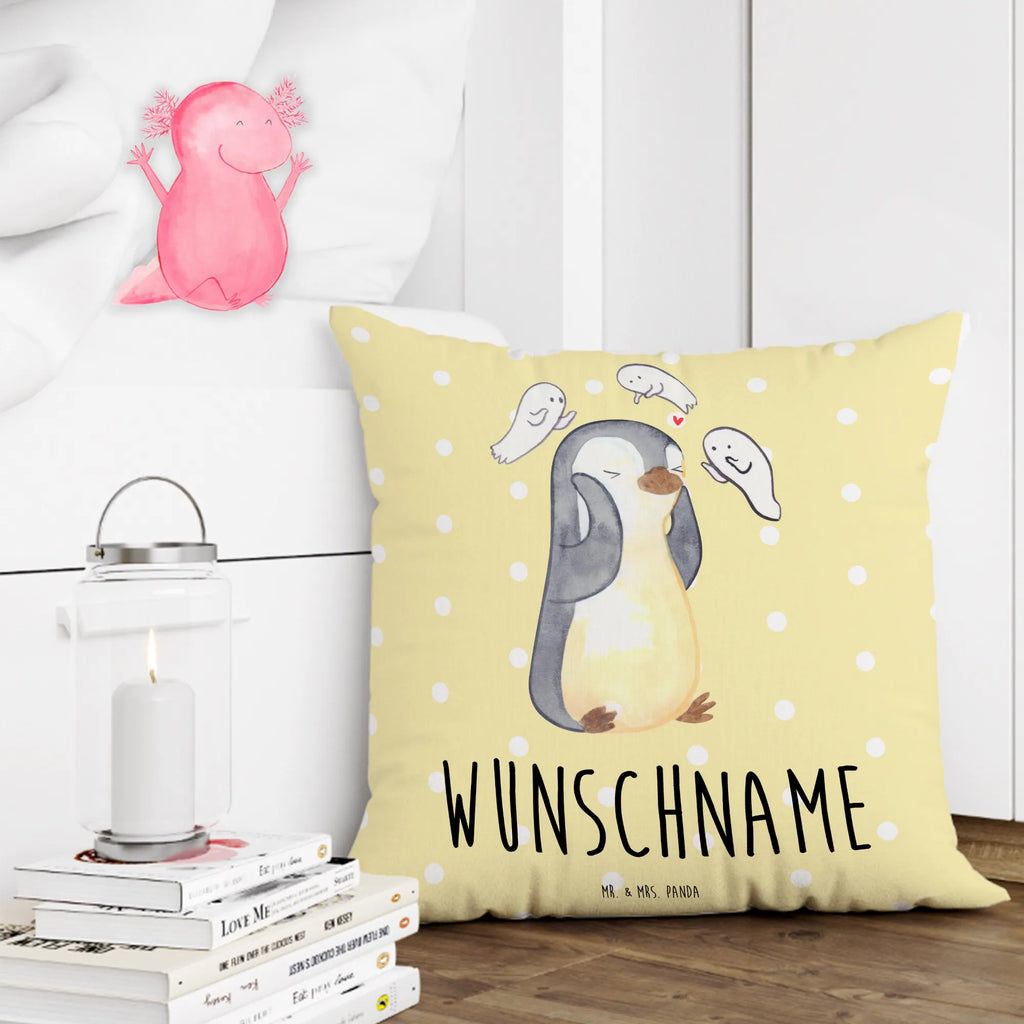Personalised cushion Penguin Schizophrenia Name, Kissen, Kopfkissen, Wunschname, personalisiert, bedrucken, schizophrene Psychose, Psychose, Schizophrenie, Gefühlswelt, Pinguin, mentale Gesundheit, psychische Erkrankung