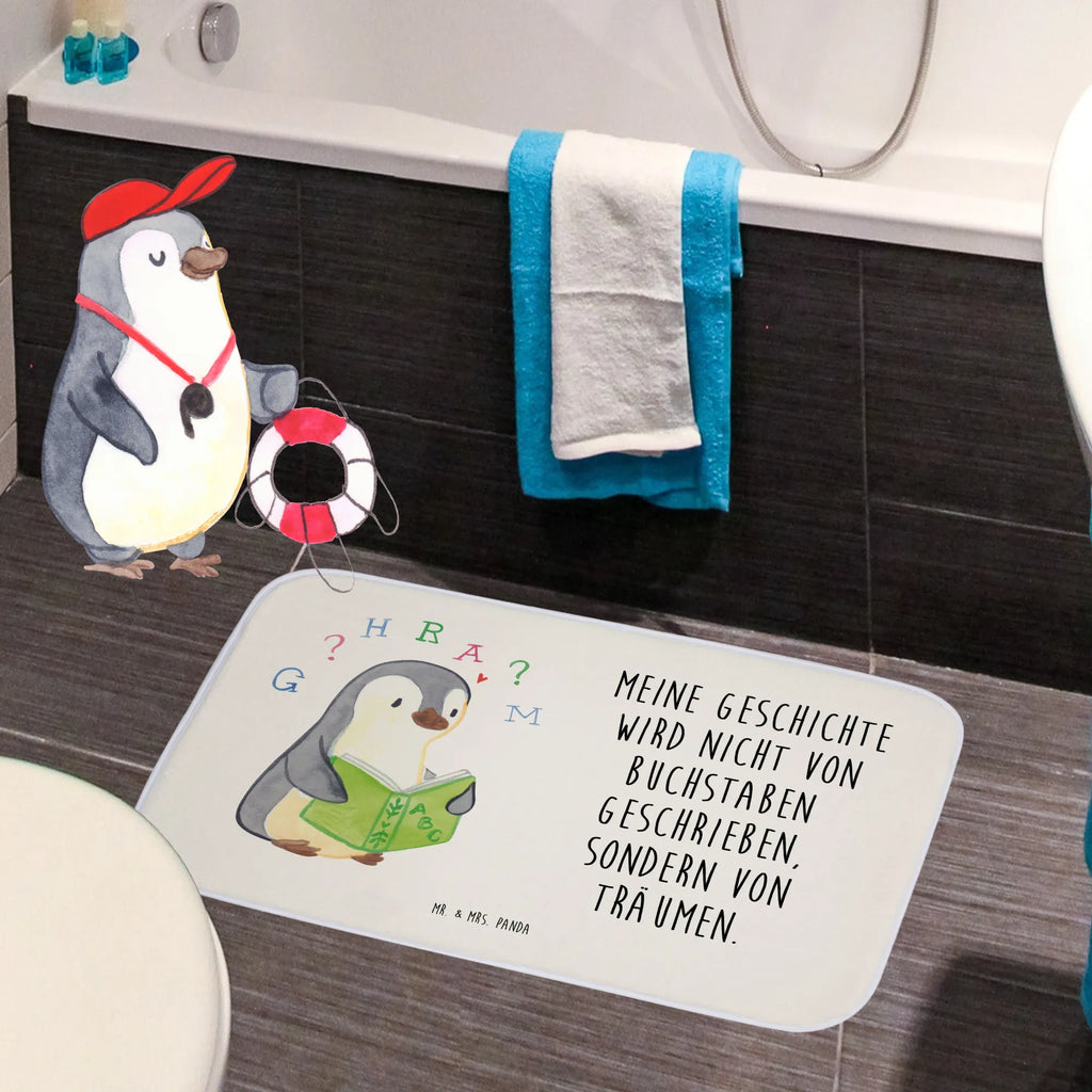 Bath mat Penguin Dyslexia non-slip, Bath rug, Bath mat, Shower mat