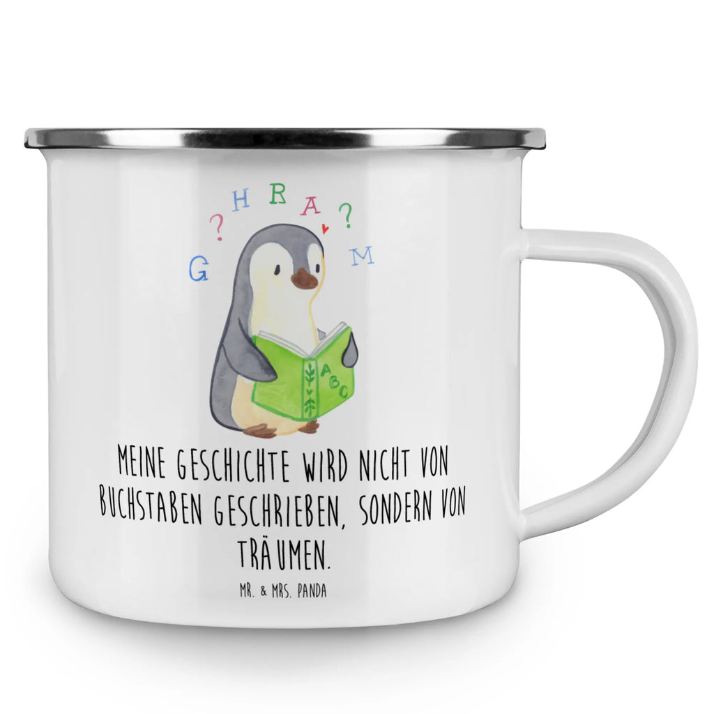 Enamel camping mug Penguin Dyslexia campfire mug, adventure mug, camping mug, lightweight camping mug, tin coffee cup, camp coffee mug, metal cup, camper mug, enamel camping cup, hiking mug, camping metal cup, stainless steel drinking cup, bushcraft mug, backpacking mug, travel mug, metal camping mug, outdoor cup, enamel drinking mug, enamel mug, steel mug for camping