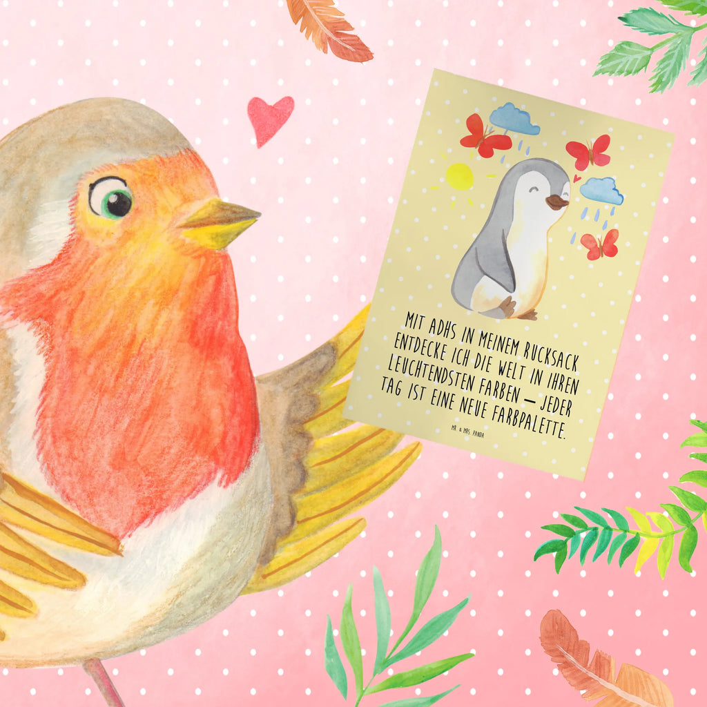 Grußkarte Pinguin ADHS Geburtstagskarte, Einladungskarte, Karte, Grußkarte, Klappkarte, Glückwunschkarte, Hochzeitskarte, Ansichtskarten, Verhaltensstörung, ADHS, Aufmerksamkeitsdefizitsyndrom, Hyperaktivitätsstörung, Pinguin