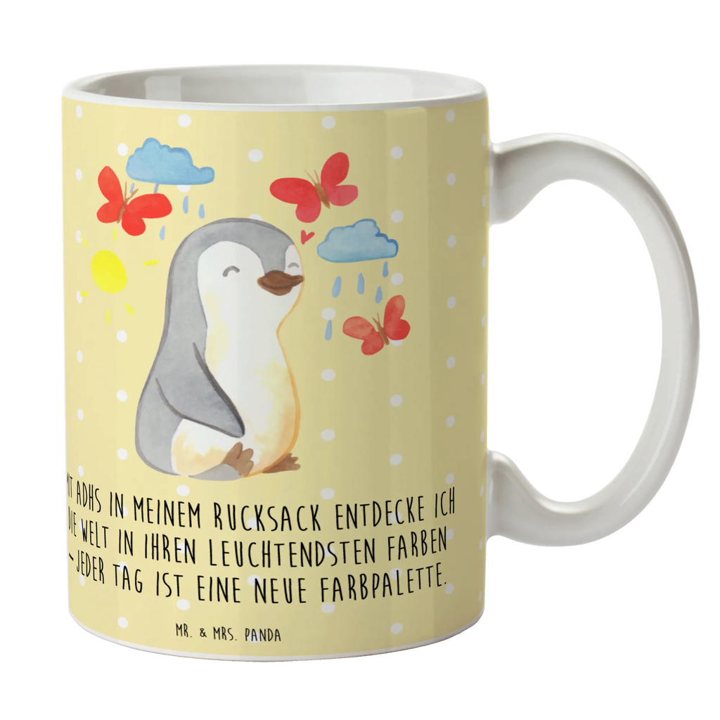 Tasse Pinguin ADHS Keramiktasse, Tasse, Kaffeetasse, Tasse mit Zitaten, Tasse mit Motiven, Geschenktasse, Teetasse, Bürotasse, Porzellantasse, Aufmerksamkeitsdefizitsyndrom, Verhaltensstörung, ADHS, Pinguin, Hyperaktivitätsstörung