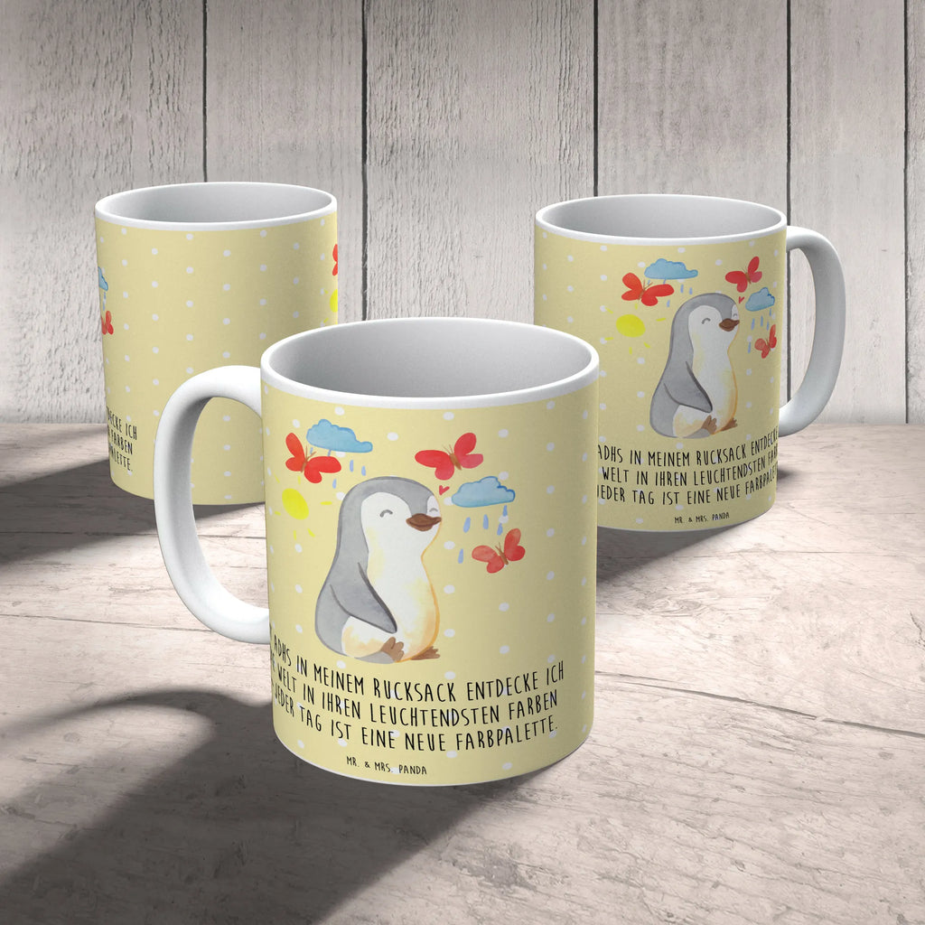 Tasse Pinguin ADHS Keramiktasse, Tasse, Kaffeetasse, Tasse mit Zitaten, Tasse mit Motiven, Geschenktasse, Teetasse, Bürotasse, Porzellantasse, Aufmerksamkeitsdefizitsyndrom, Verhaltensstörung, ADHS, Pinguin, Hyperaktivitätsstörung