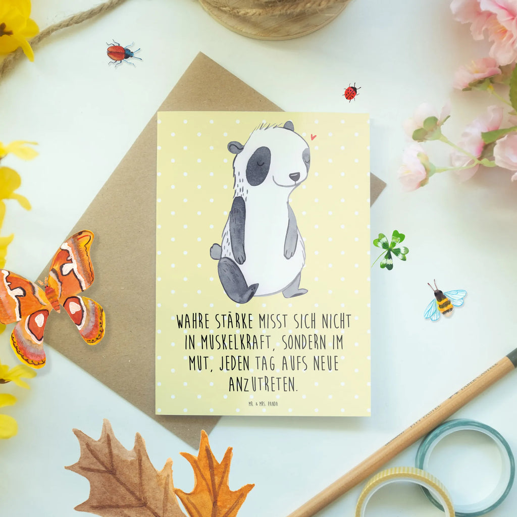 Greetings card Panda muscle atrophy greeting card, invitation card, birthday card, folding card, wedding card