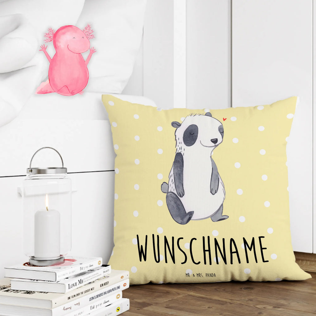 Personalised cushion Panda muscle atrophy Name, Wunschname, Kissen, Kopfkissen, personalisiert, bedrucken, Atrophie, SMA, Muskelatrophie, Panda, Muskelschwund, Spinale Muskelatrohie