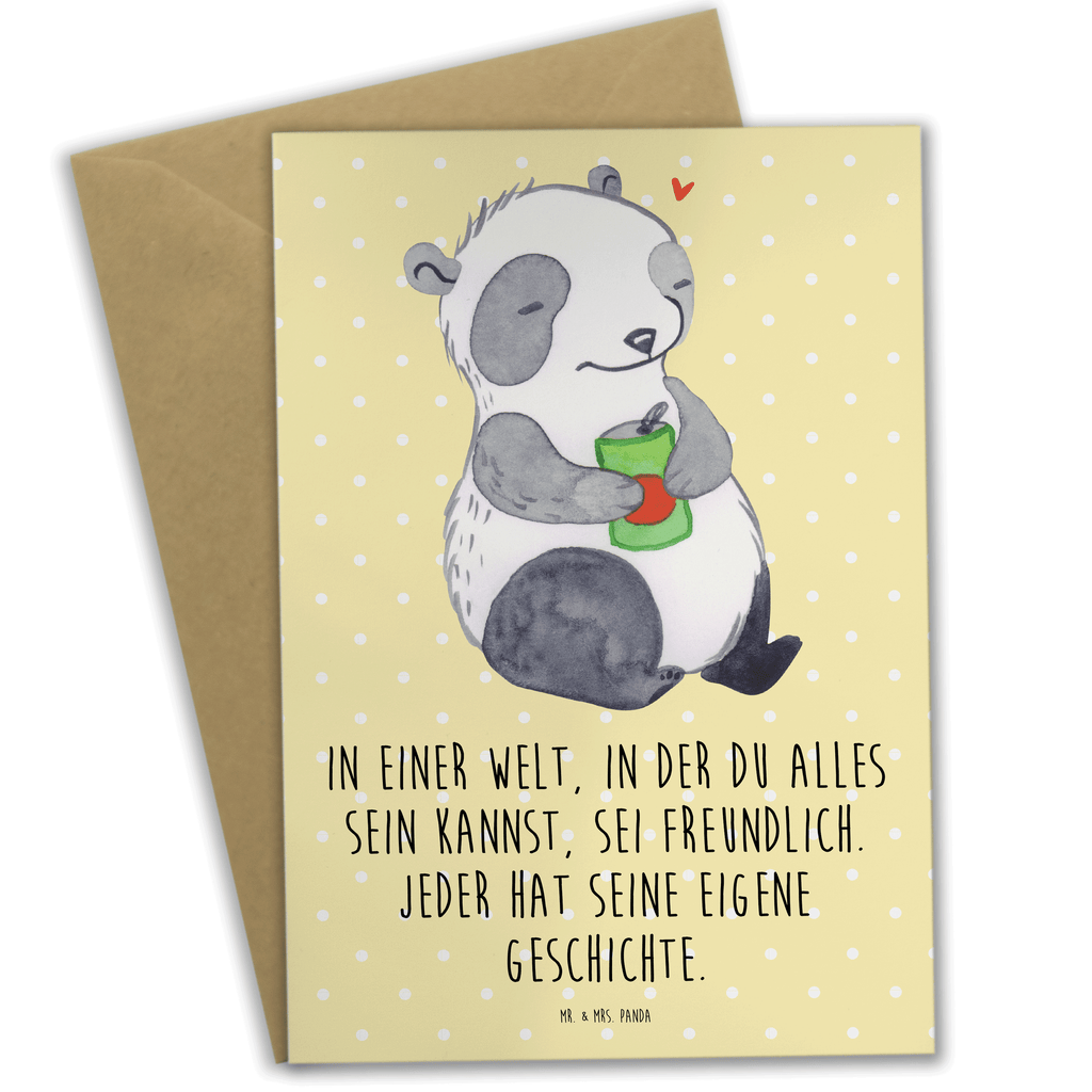 Grußkarte Panda Depression Grußkarte, Klappkarte, Einladungskarte, Glückwunschkarte, Hochzeitskarte, Geburtstagskarte, Karte, Depression, affektiven Störung, depressiv, Panda, Stimmungstief, Antriebslosigkeit