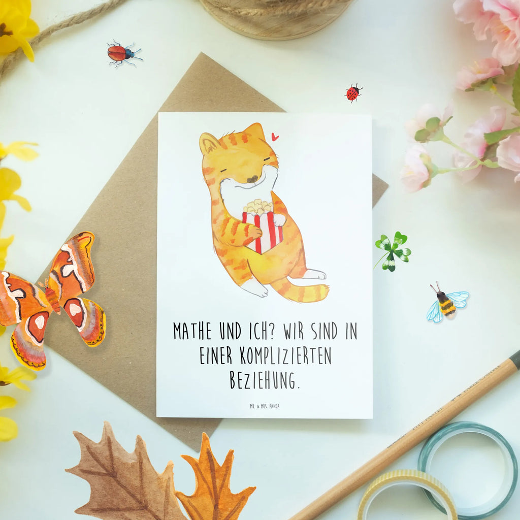 Greetings card cat Dyscalculia Karte, Klappkarte, Einladungskarte, Ansichtskarten, Hochzeitskarte, Geburtstagskarte, Glückwunschkarte, Grußkarte, Katze, Rechenstörung, Rechenschwäche, Dyskalkulie