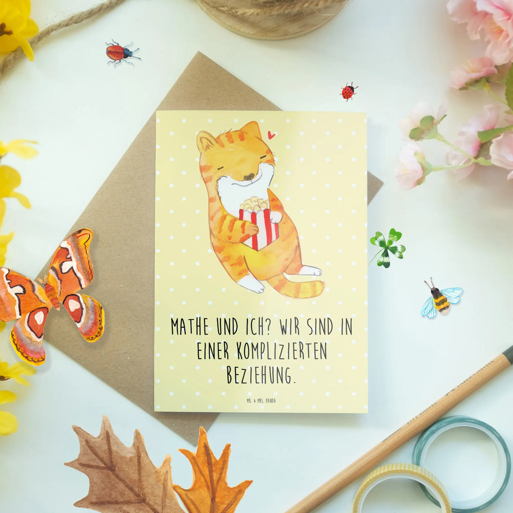 Greetings card cat Dyscalculia Karte, Klappkarte, Einladungskarte, Ansichtskarten, Hochzeitskarte, Geburtstagskarte, Glückwunschkarte, Grußkarte, Katze, Rechenstörung, Rechenschwäche, Dyskalkulie