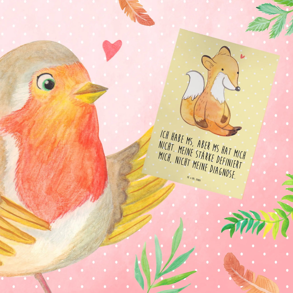 Grußkarte Fuchs Multiple Sklerose Glückwunschkarte, Geburtstagskarte, Ansichtskarten, Einladungskarte, Grußkarte, Hochzeitskarte, Klappkarte, Karte, Empfindungsstörungen, Fuchs, Autoimmunerkrankung, Multiple Sklerose, Schübe, MS, Muskellähmungen