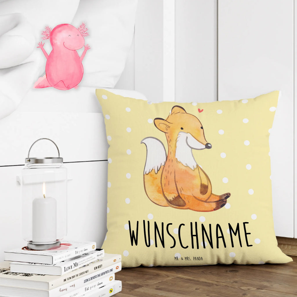 Personalisiertes Kissen Fuchs Multiple Sklerose bedrucken, personalisiert, Wunschname, Name, Kissen, Kopfkissen, Muskellähmungen, Multiple Sklerose, Autoimmunerkrankung, Empfindungsstörungen, Schübe, MS, Fuchs