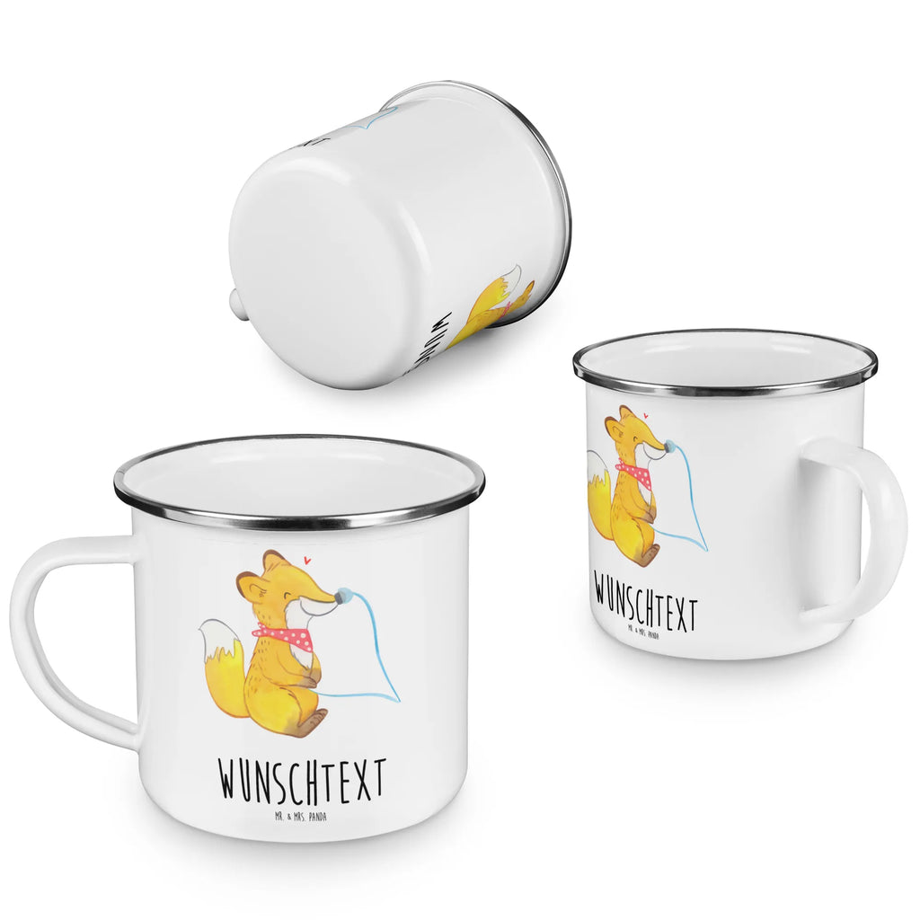 Spersonalizowany kubek emaliowany lis sonda żołądkowa tasse mit namen, tassen bedrucken, Campinggeschirr personalsisert, tasse bedrucken, Emaille Tasse mit Namen, Campingtasse bedrucken, personalisierte tasse, Namenstasse, personalisierte tassen, Campingtasse personalisiert, Emaille Tasse personalisiert, tasse selbst gestalten, Schluckstörungen, Magensonde, Fuchs