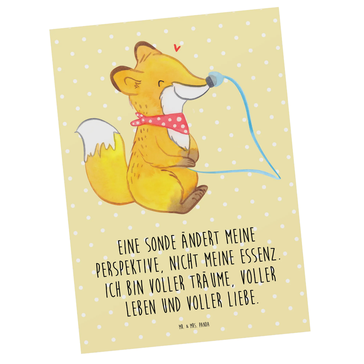 Postkarte Fuchs Magensonde bildkarte, kunstkarte, Motivkarte, spruchkarte, Grußkarte, Postkarten, Kunstkarten, Postkarte, einzelkarte, Fotokarte, Ansichtskarte, Designkarte, Ansichtskarten, Fuchs, Schluckstörungen, Magensonde