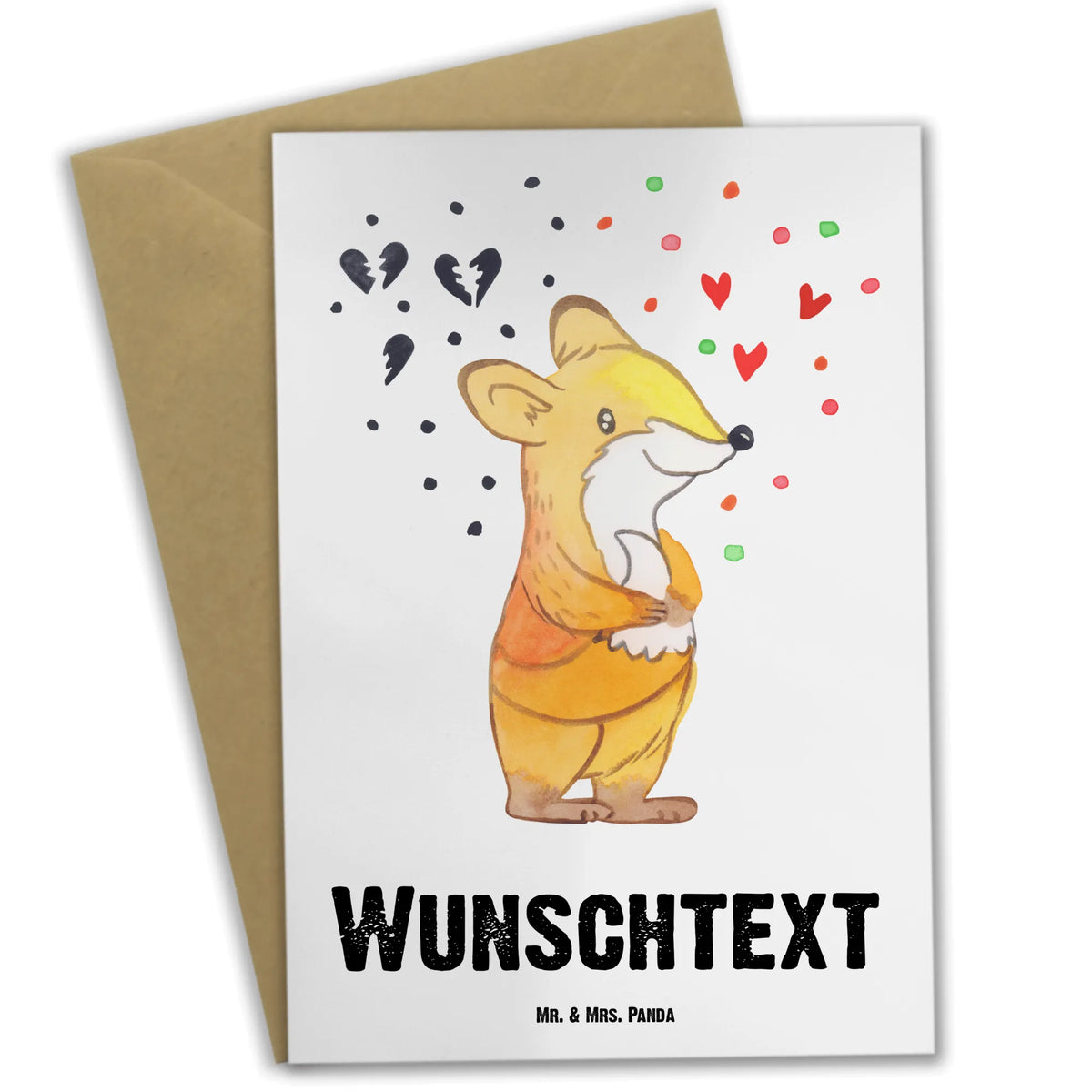 Personalised greetings card Fox Borderline Personalisierte Karte, Personalisierte Klappkarte, individuelle grußkarte, Grußkarte personalisierbar, Grußkarten Personalisiert, grußkarte personalisiert, Personalisierte Grußkarte, Borderline-Persönlichkeitsstörung, BPS, Borderline, Fuchs