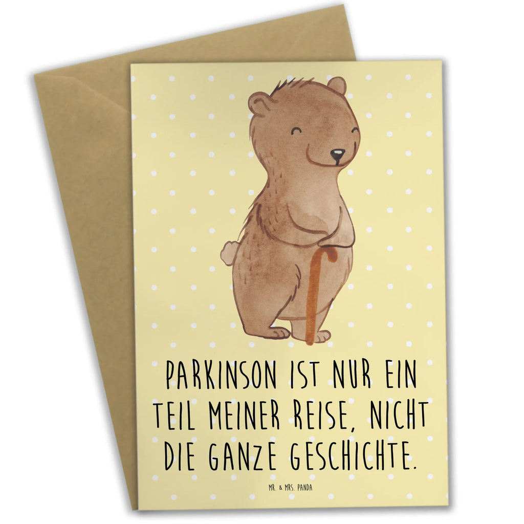 Greetings card Bear Parkinson Hochzeitskarte, Geburtstagskarte, Grußkarte, Karte, Einladungskarte, Ansichtskarten, Glückwunschkarte, Klappkarte, neurodegenerative Erkrankung, Bär, Morbus Parkinson, Parkinson