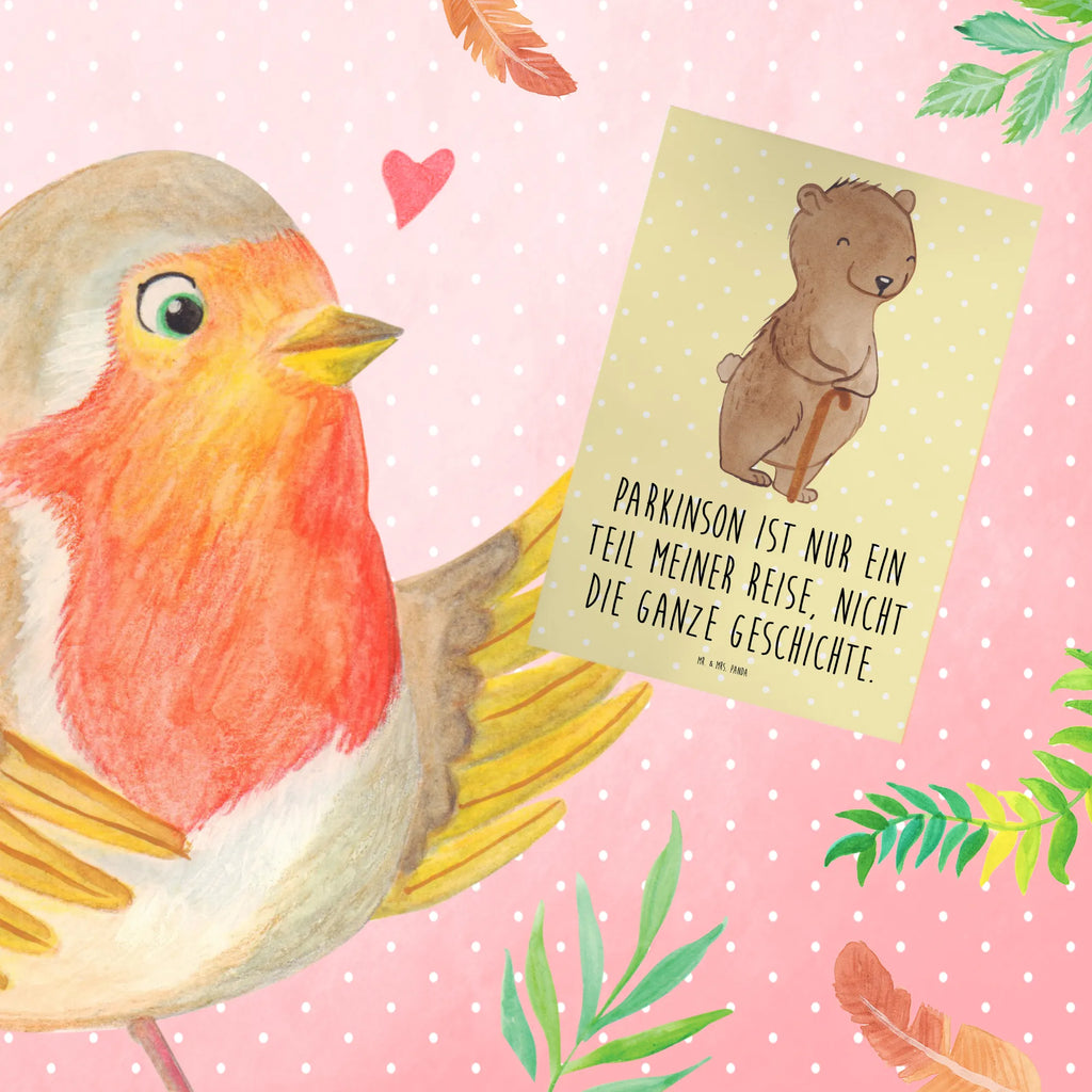 Greetings card Bear Parkinson Hochzeitskarte, Geburtstagskarte, Grußkarte, Karte, Einladungskarte, Ansichtskarten, Glückwunschkarte, Klappkarte, neurodegenerative Erkrankung, Bär, Morbus Parkinson, Parkinson