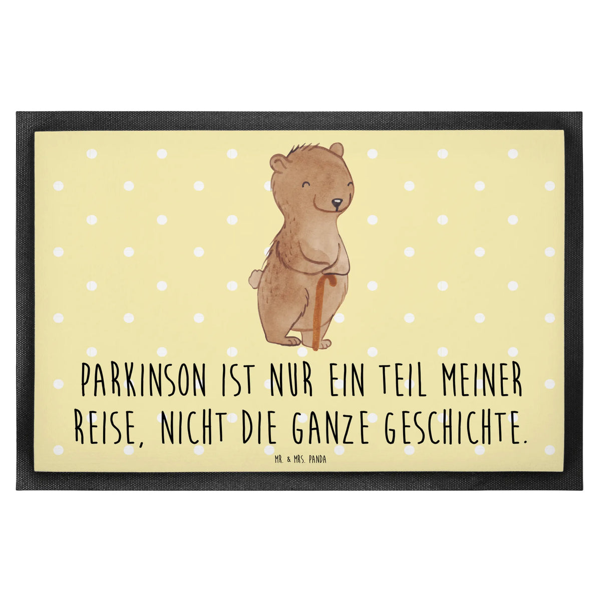 Doormat Bear Parkinson Outdoor-Matte, teppichmatte, hausmatte, Fußabtreter, Schuhabstreifer, Schmutzfangmatte, Türvorleger, Sauberlaufmatte, Vorleger, Bodenvorleger, Abtreter, bodenmatte, Schmutzfangteppich, Fußabstreifer, Gummi-Fußmatte, fußmatte, abstreifer, Eingangsteppich, Schmutzfänger, Gummimatte, flurmatte, Abtretmatte, Türmatte, matte haustür, Eingangsmatte, Schmutzmatte, Haustürmatte, außenmatte, Fussmatte, Bär, Neurodegenerative Erkrankung, Morbus Parkinson, Parkinson