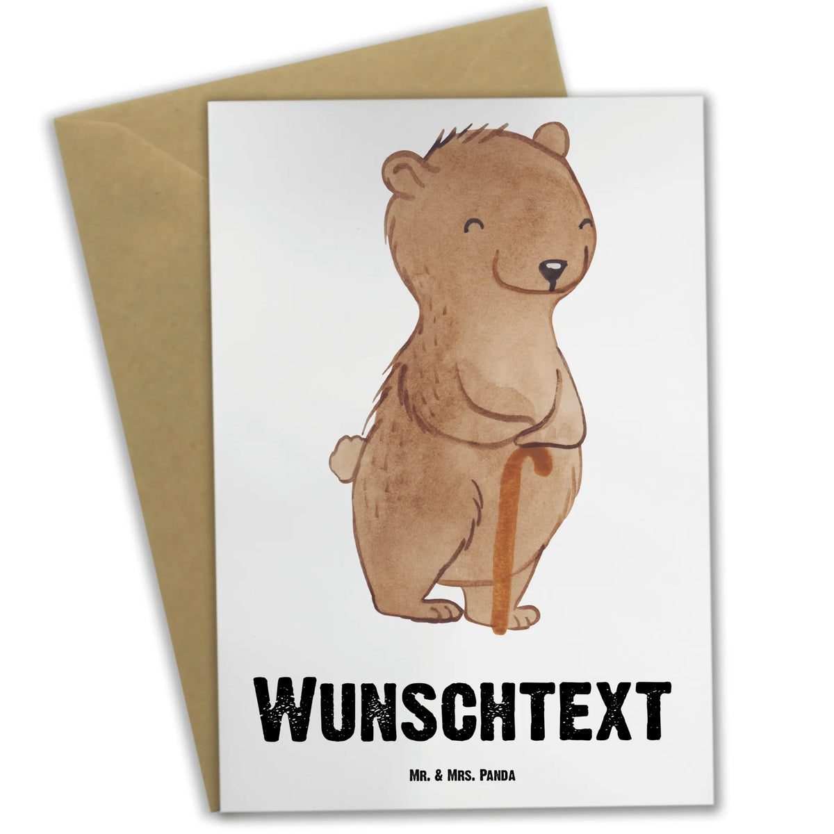 Personalised greetings card Bear Parkinson Grußkarten Personalisiert, Personalisierte Grußkarte, individuelle grußkarte, grußkarte personalisiert, Personalisierte Klappkarte, Personalisierte Karte, Grußkarte personalisierbar, Parkinson, Morbus Parkinson, Bär, Neurodegenerative Erkrankung