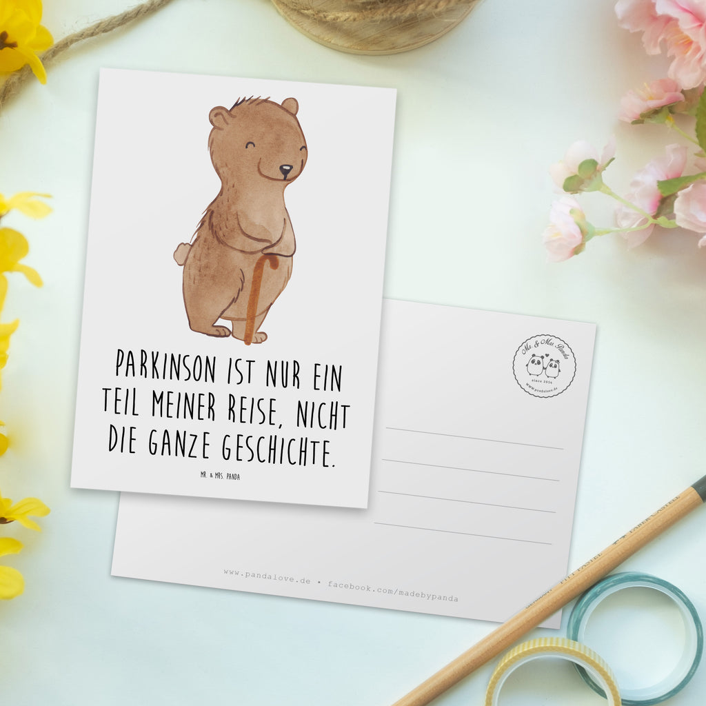Postcard Bear Parkinson Geburtstagskarte, Einladung Geburtstag, Ansichtskarten, Karte, Grußkarte, Einladungskarte, Ansichtskarte, Geschenkkarte, Dankeskarte, Postkarte, Einladung, Einladungskarten Geburtstag, neurodegenerative Erkrankung, Parkinson, Morbus Parkinson, Bär