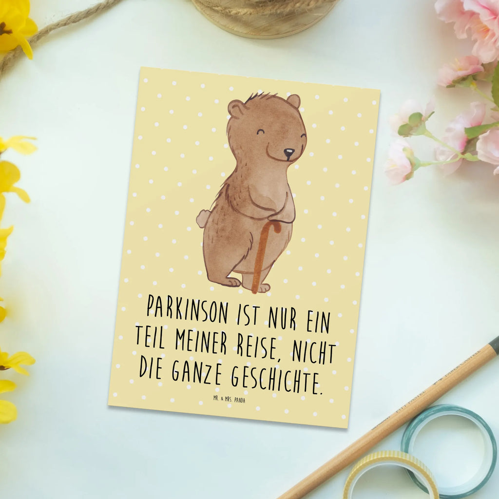 Postcard Bear Parkinson Geburtstagskarte, Einladung Geburtstag, Ansichtskarten, Karte, Grußkarte, Einladungskarte, Ansichtskarte, Geschenkkarte, Dankeskarte, Postkarte, Einladung, Einladungskarten Geburtstag, neurodegenerative Erkrankung, Parkinson, Morbus Parkinson, Bär