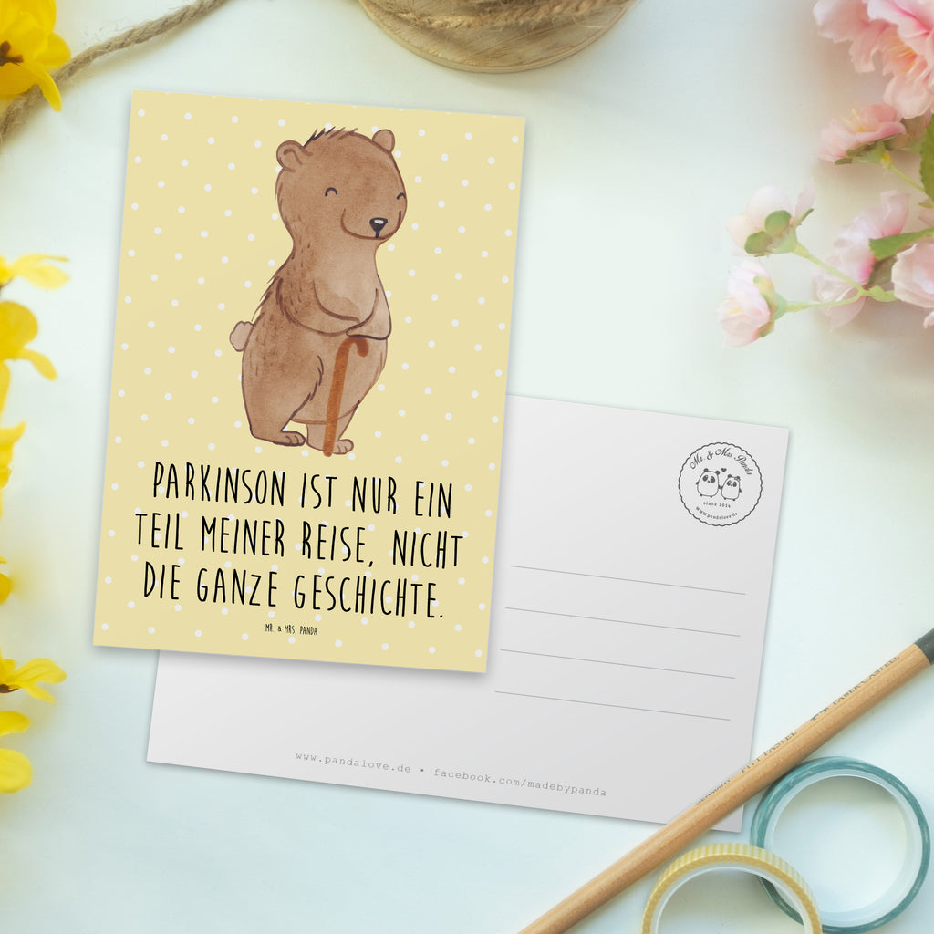 Postcard Bear Parkinson Geburtstagskarte, Einladung Geburtstag, Ansichtskarten, Karte, Grußkarte, Einladungskarte, Ansichtskarte, Geschenkkarte, Dankeskarte, Postkarte, Einladung, Einladungskarten Geburtstag, neurodegenerative Erkrankung, Parkinson, Morbus Parkinson, Bär