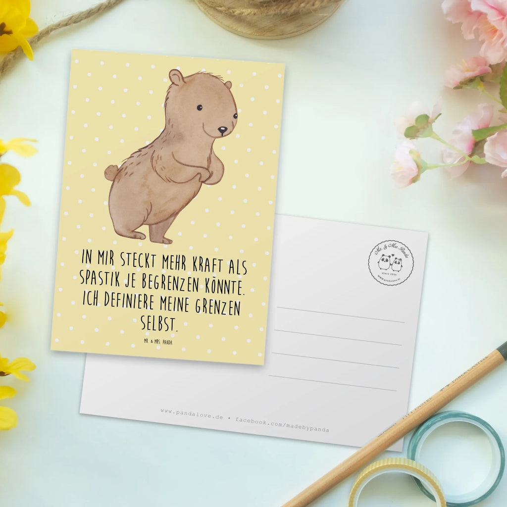 Postcard Bear spasticity card, gift card, paper, letter, invitation card, invitation, Postcard, postcards, gift