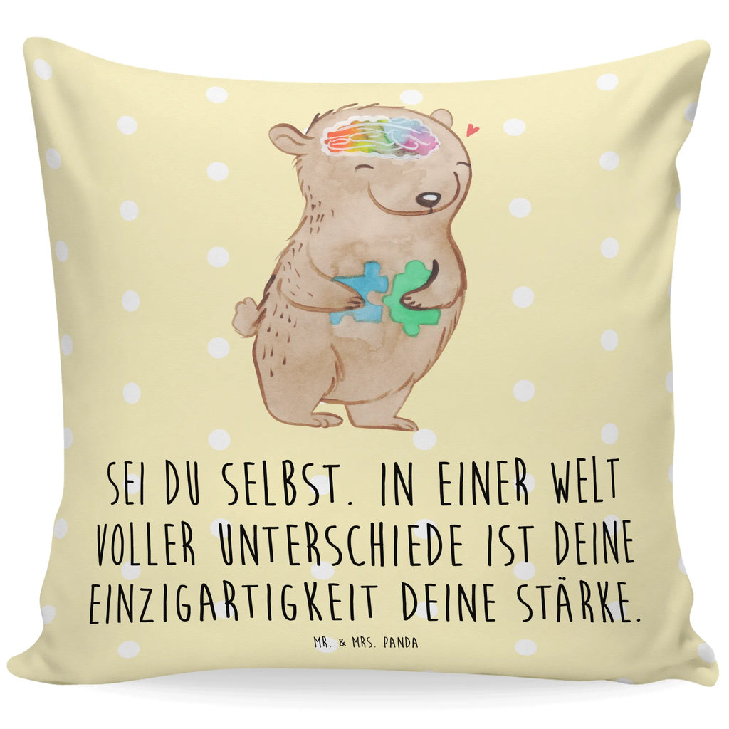 Cushion Bear Autism cushion, Pillow, bed, pillow case, 40 x 40, pillows, pad, bedroom, fluffy, sofa, 40x40, settee, soft, couch