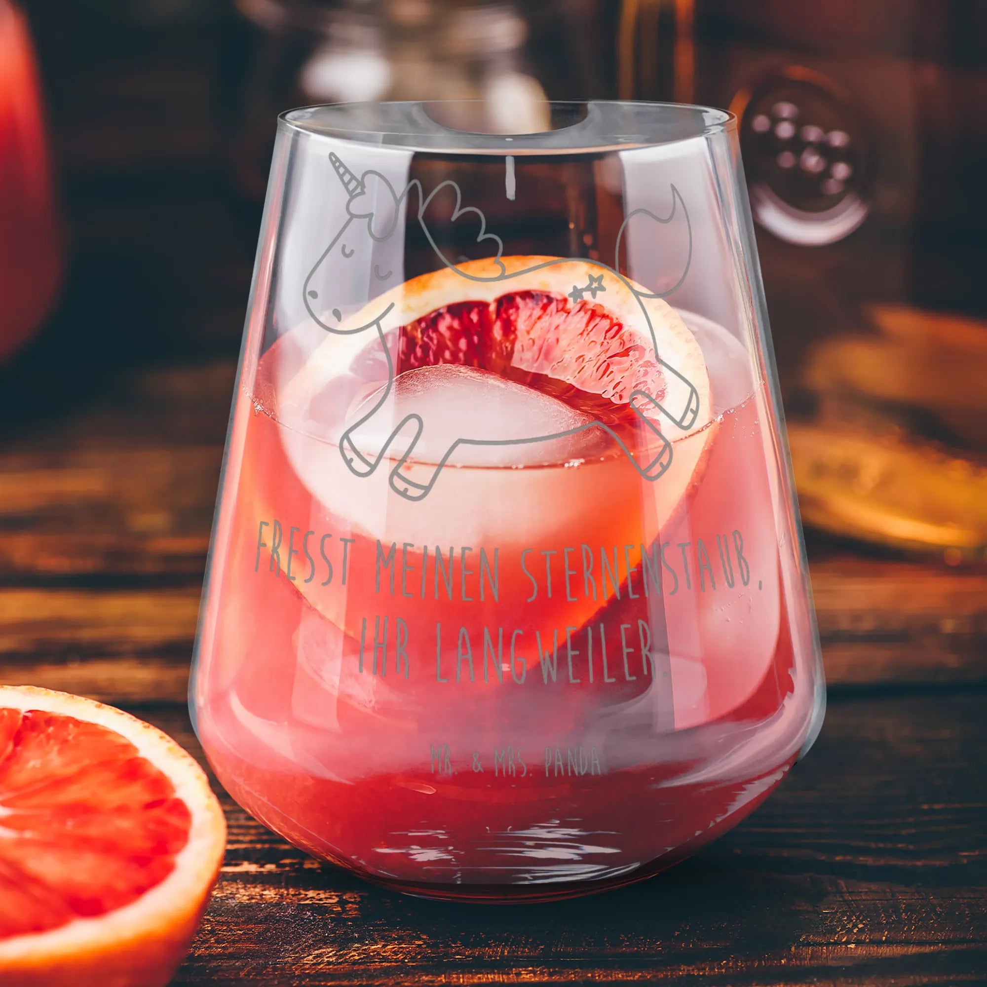 Cocktail Glas Einhorn Happy