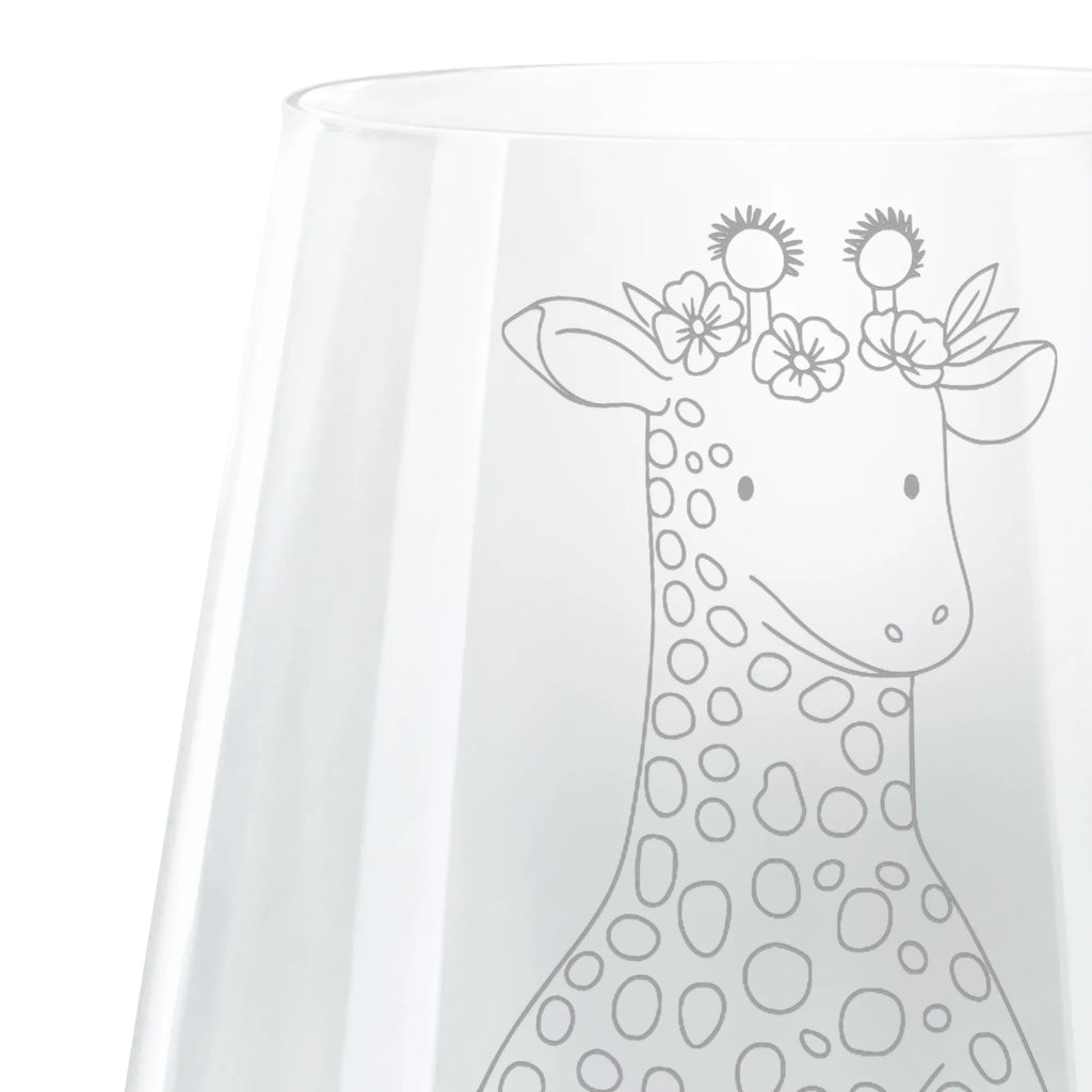 Engraved Wind Light giraffe flower wreath Africa, friend, giraffe, wreath of flowers, adventurer, self-love