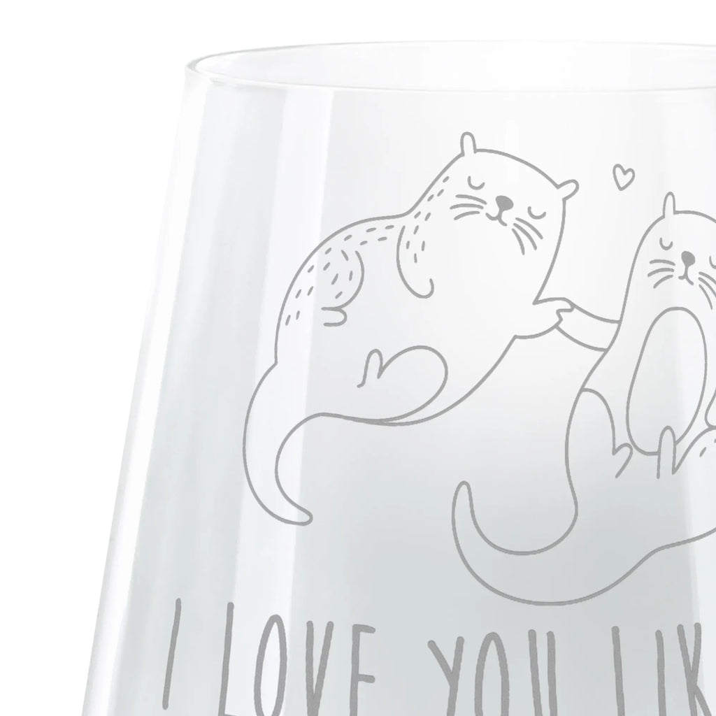 Grawerowany lampion wydra trzymać się za ręce Kuna, wydra, morska wydra