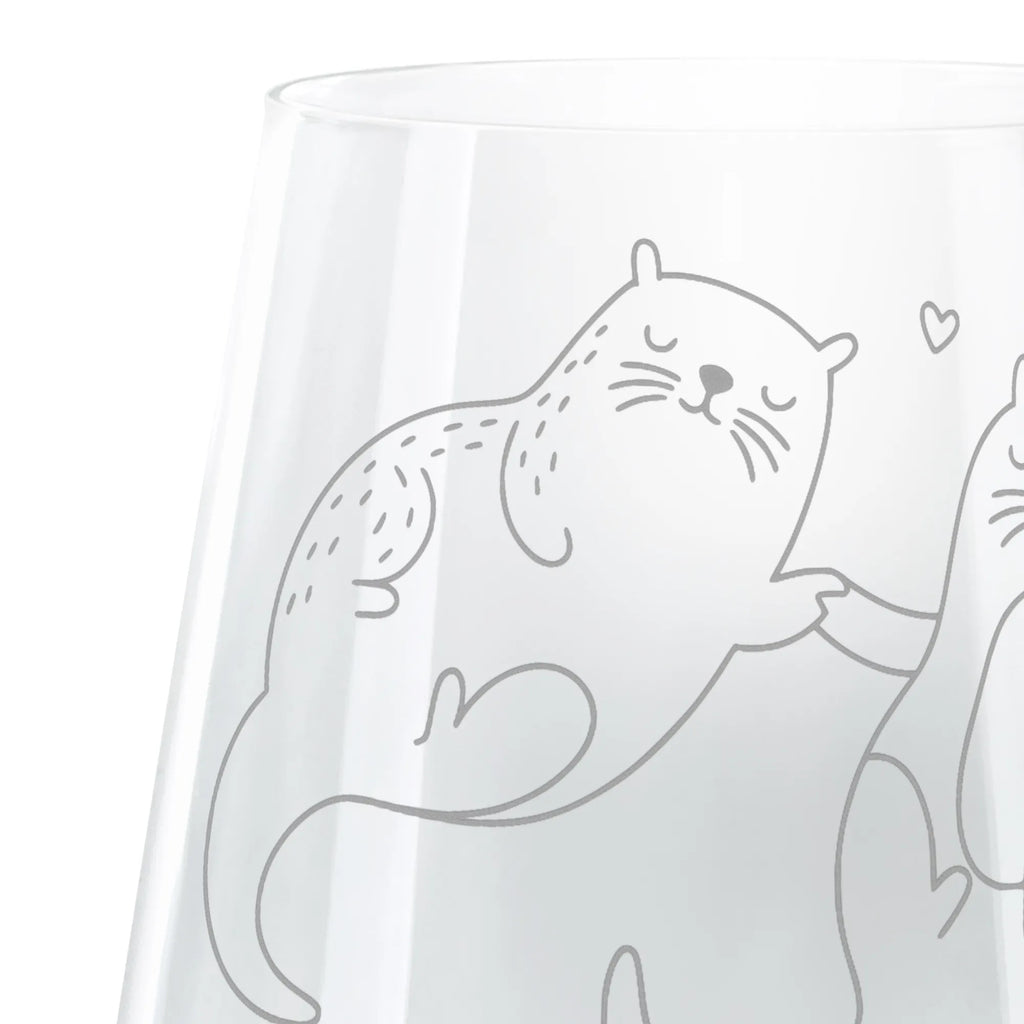 Grawerowany lampion wydra trzymać się za ręce Kuna, wydra, morska wydra