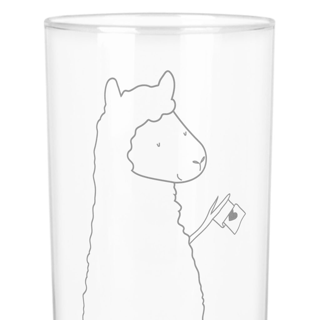 Wasserglas Alpaka Fahne Wasserglas, Glas, Trinkglas, Wasserglas mit Gravur, Glas mit Gravur, Trinkglas mit Gravur, Alpaka, Lama, Alpakas, Lamas, Liebe