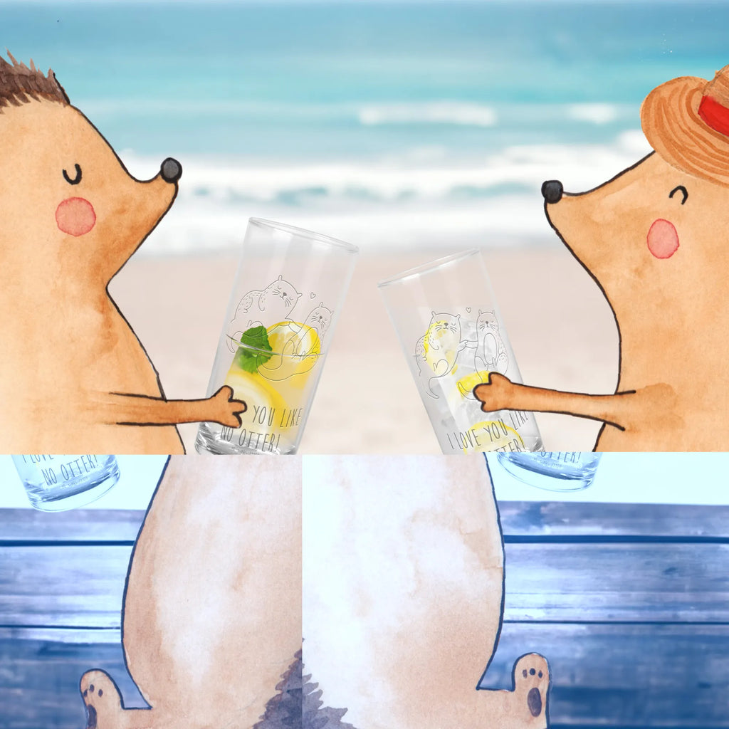 Szklanka na wodę wydra trzymać się za ręce Kuna, wydra, morska wydra