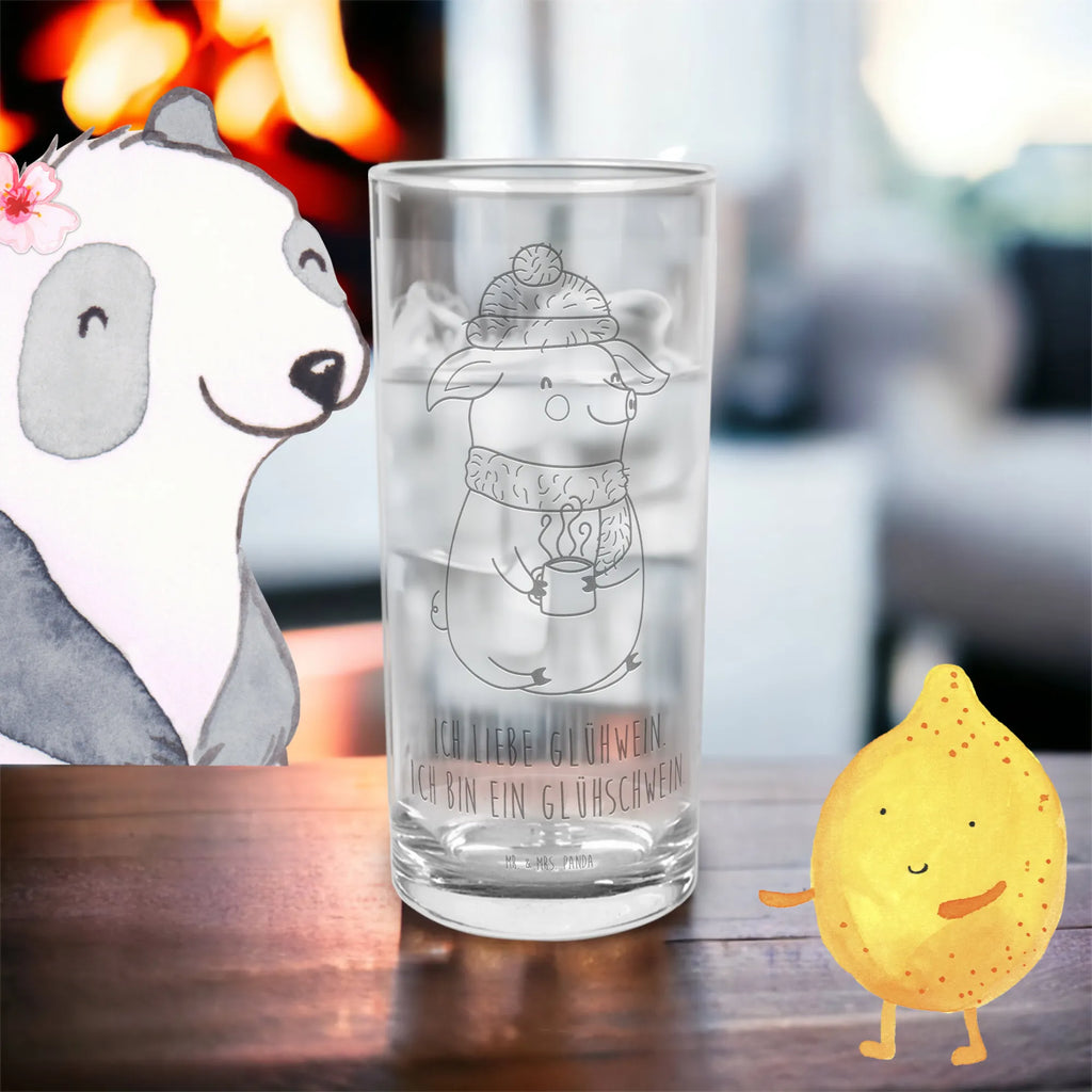Wasserglas Schwein GlĂŒhwein, Weihnachtsmarkt, Tumbler, Cocktailglas