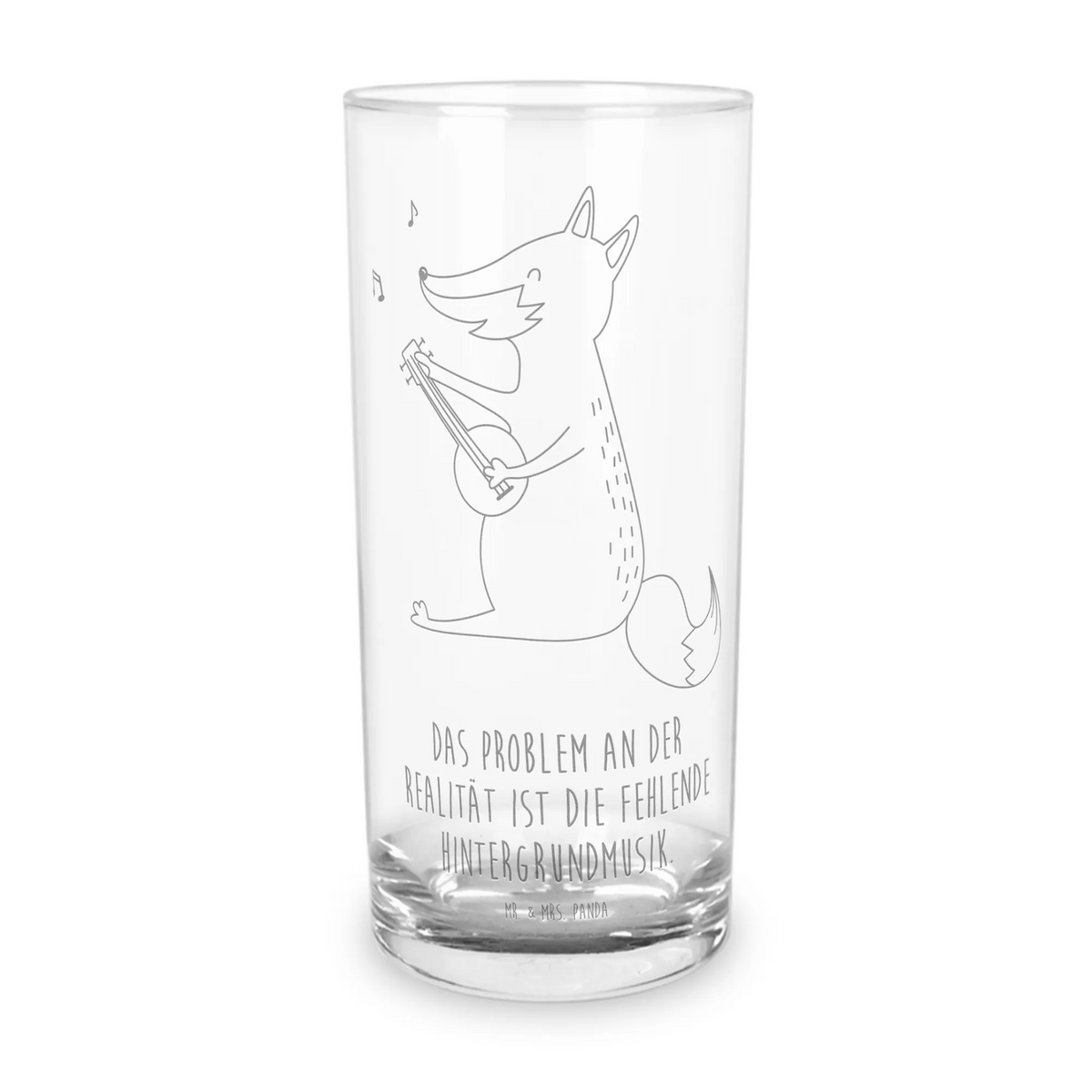 Szklanka na wodę Lis gitara Geschenkglas, Alltagsglas, getränkeglas, Partyglas, küchenglas, haushaltsglas, Glasbecher, Trinkbecher Glas, Geschenk Glas, Tumbler, Cocktailglas, tischglas, Wasserbecher, Trinkglas, Panda Glas, Longdrinkglas, Saftglas, Wasserglas, Glas, Fuchs, Musikerin, Sänger, Gitarre, Musik Spruch, Füchse, Sängerin, Geschenk Musiker