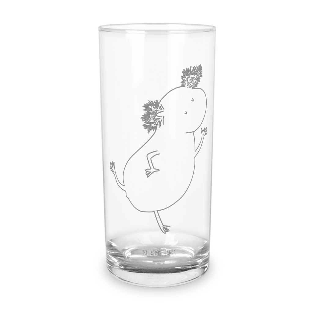 Wasserglas Axolotl tanzt Wasserglas, Glas, Trinkglas, Wasserglas mit Gravur, Glas mit Gravur, Trinkglas mit Gravur, Axolotl, Molch, Axolot, Schwanzlurch, Lurch, Lurche, Dachschaden, Sterne, verrückt, Freundin, beste Freundin
