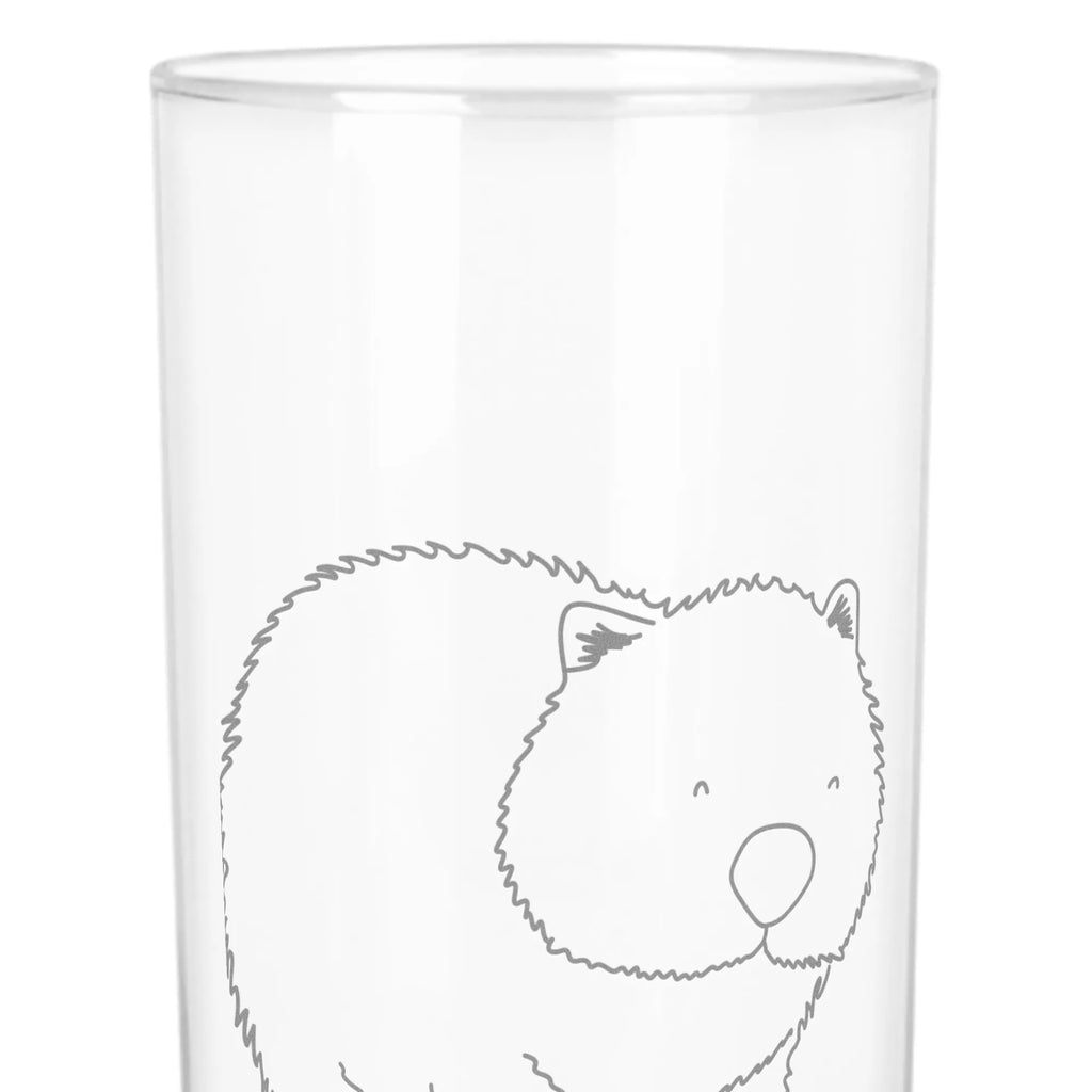 Water Glass Wombat small animals, cute, funny, cute animal motives, hand drawn, small world, funny sayings, good mood, happy, gifts, gift ideas, special gifts, animal lover, card, Australia, life is beautiful, saying, motivation, Wombat