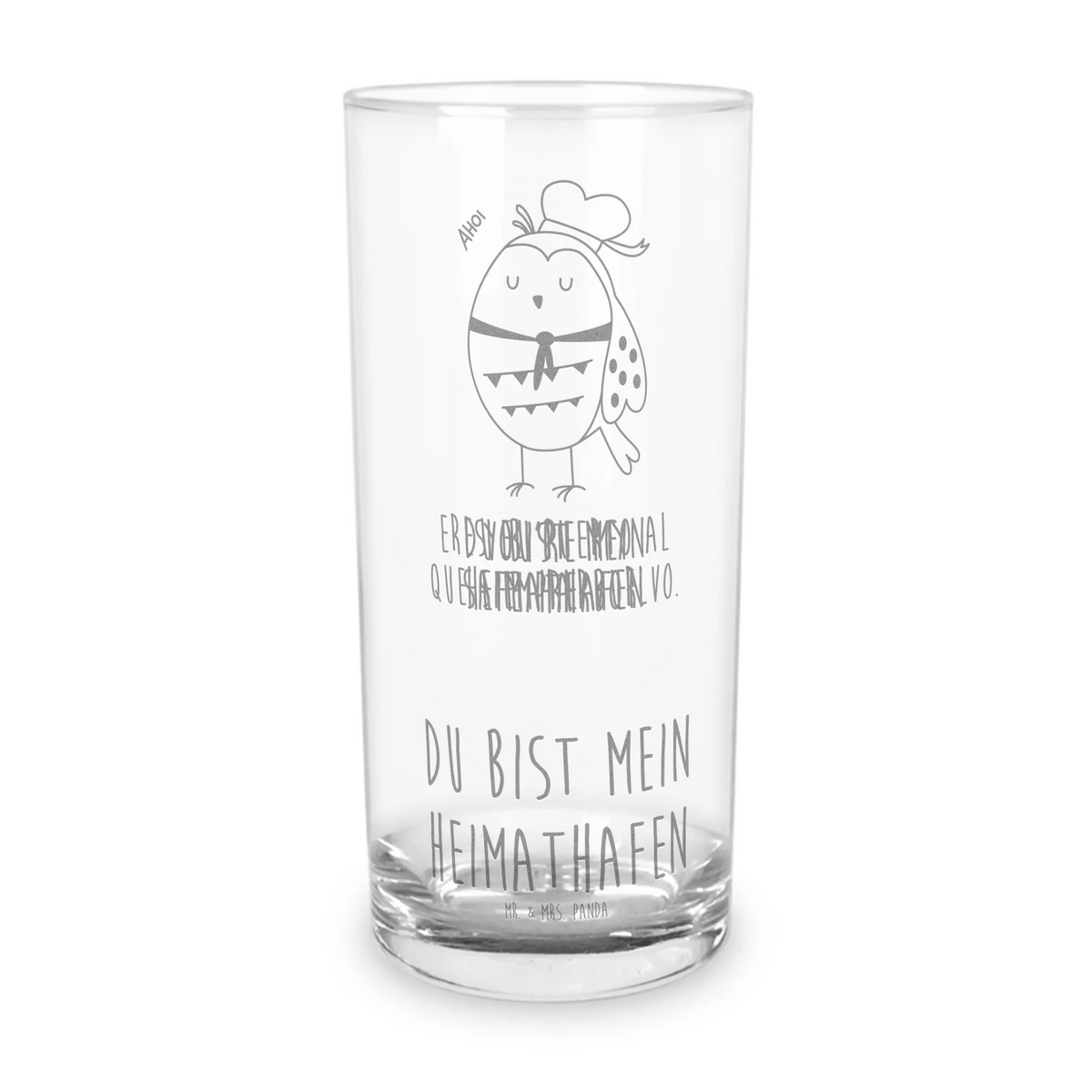 Water Glass Owl sailor gift ideas, forest animal, bird, nocturnal, birthday present, illustrated, romantic gift, owl decor, Mariner, Girlfriend, Pun funny, Marriage, Owl decoration, Wedding anniversary gift, Owl saying, Home port, Sailor