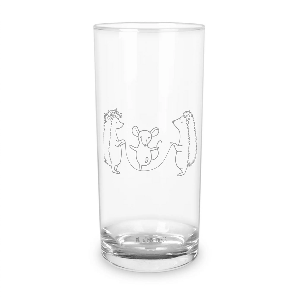 Szklanka na wodę jeż Skakanie na skakance Trinkbecher Glas, Wasserglas, Trinkglas, Wasserbecher, Tumbler, Glasbecher, Tiermotive, Gute Laune, Tiere, Lustige Sprüche, Kindergarten, Kinder, Igel, Seilspringen, Seilhüpfen, Maus