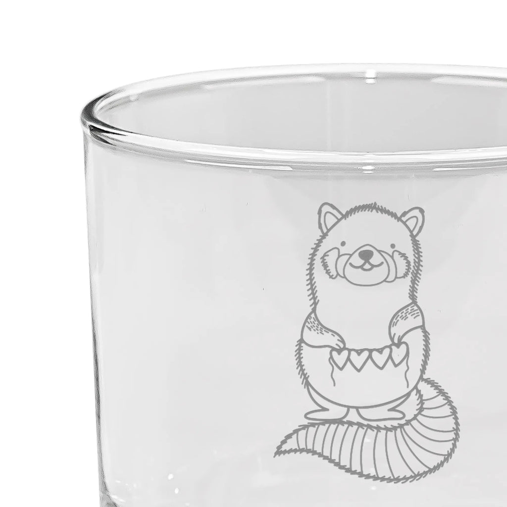 Personalized Gin Glass red panda small animals, cute, funny, cute animal motives, hand drawn, small world, funny sayings, good mood, happy, gifts, gift ideas, special gifts, animal lover, card, love, red, favourite person, heart, darling, Panda