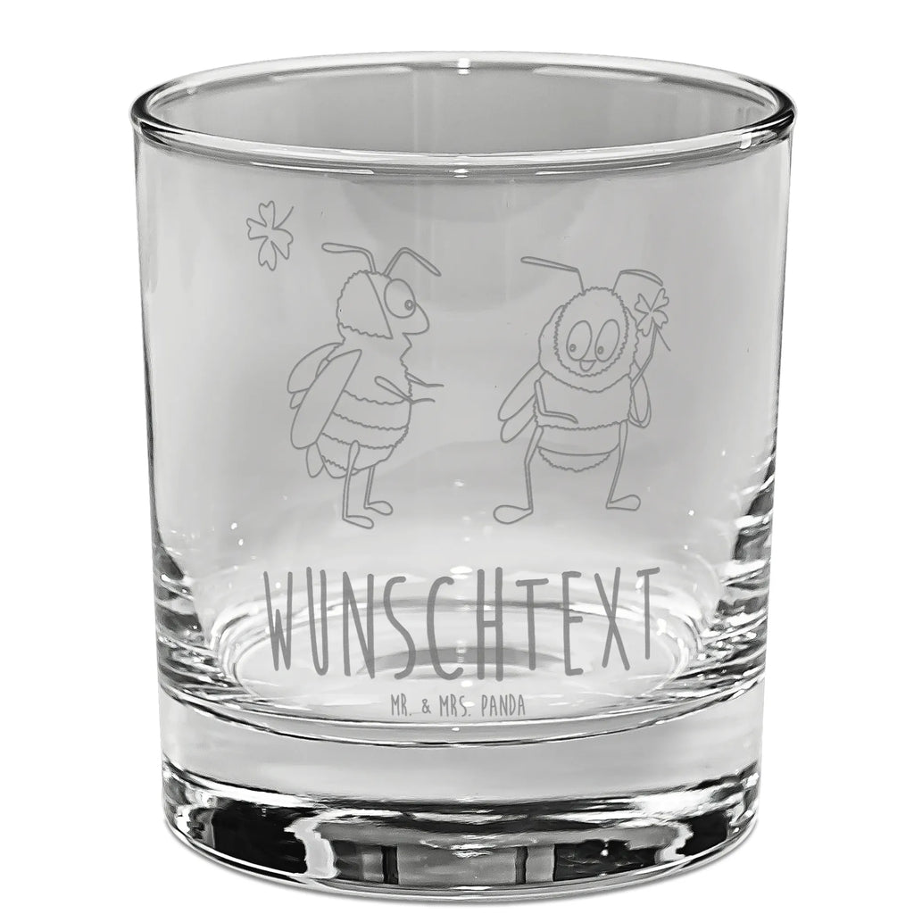 Personalisiertes Gin Glas Bienen Paar, Valentinstag, Schildkröten