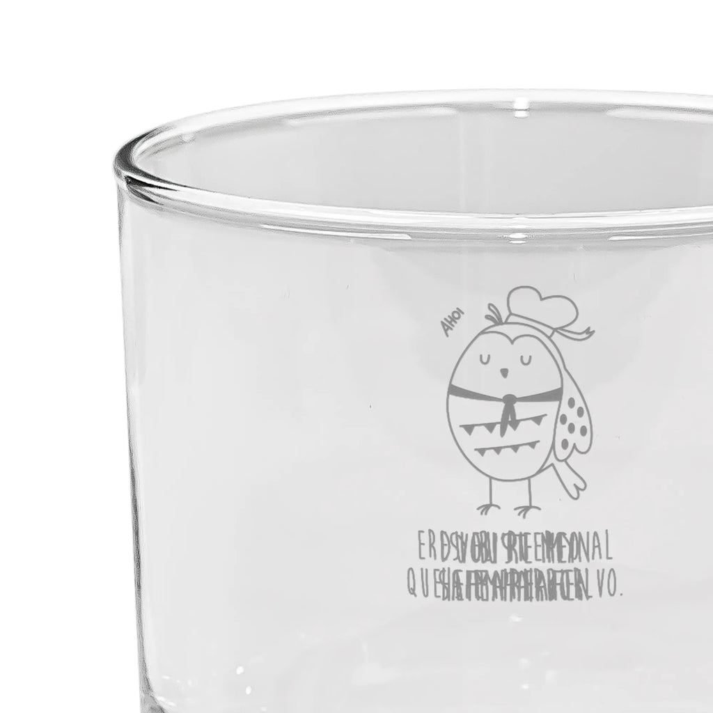 Personalized Gin Glass Owl sailor owl, forest animal, bird, nocturnal, gift ideas, birthday present, illustrated, funny, romantic gift, owl decor, Marriage, Home port, Sailor, Owl decoration, Mariner, Owl saying, Owl, Pun funny, Wedding anniversary gift, Girlfriend