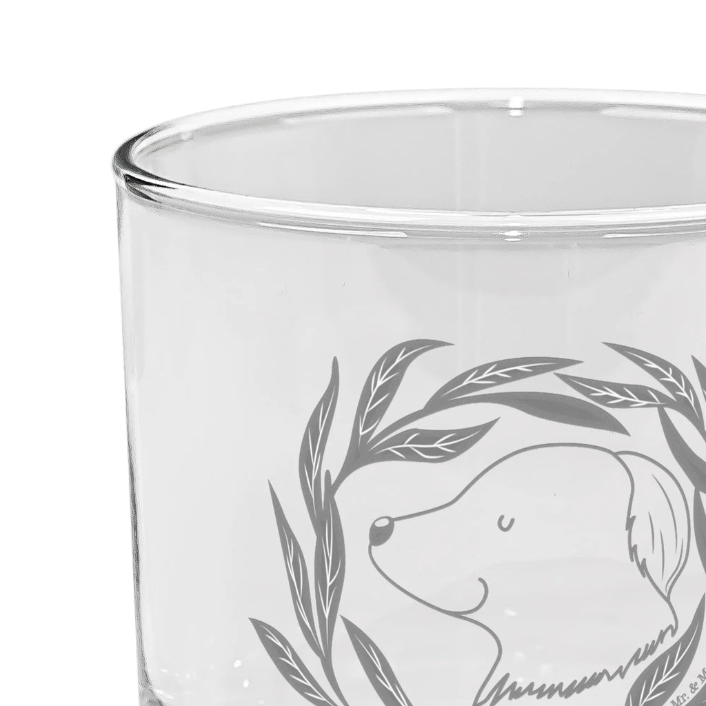 Szklanka do ginu pies kwiaty Pies, motyw psa, zwierzę domowe, rasa psa, miłośnik zwierząt, właściciel psa, powiedzenia