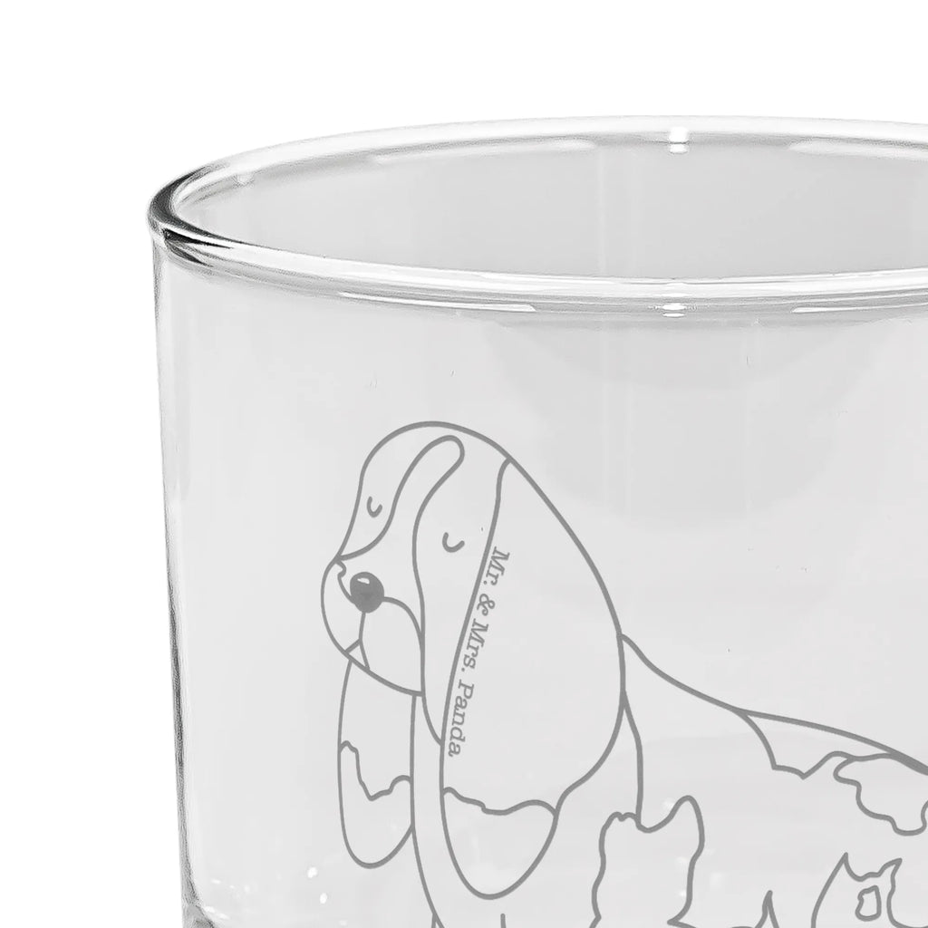 Szklanka do ginu pies Basset Hound Pies, motyw psa, zwierzę domowe, rasa psa, miłośnik zwierząt, właściciel psa, powiedzenia