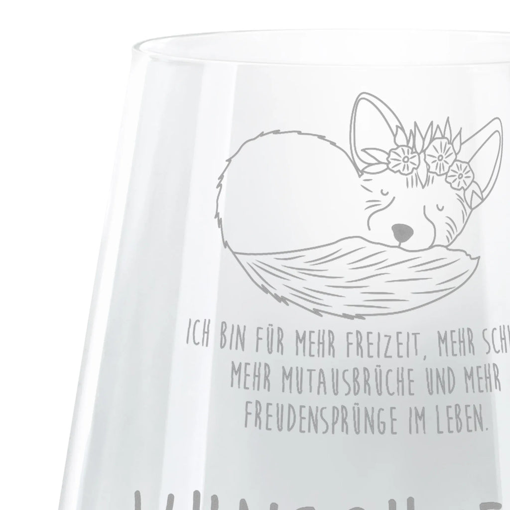 Spersonalizowany grawerowany świecznik lis pustynny kwiaty Afryka, dzikie zwierzęta