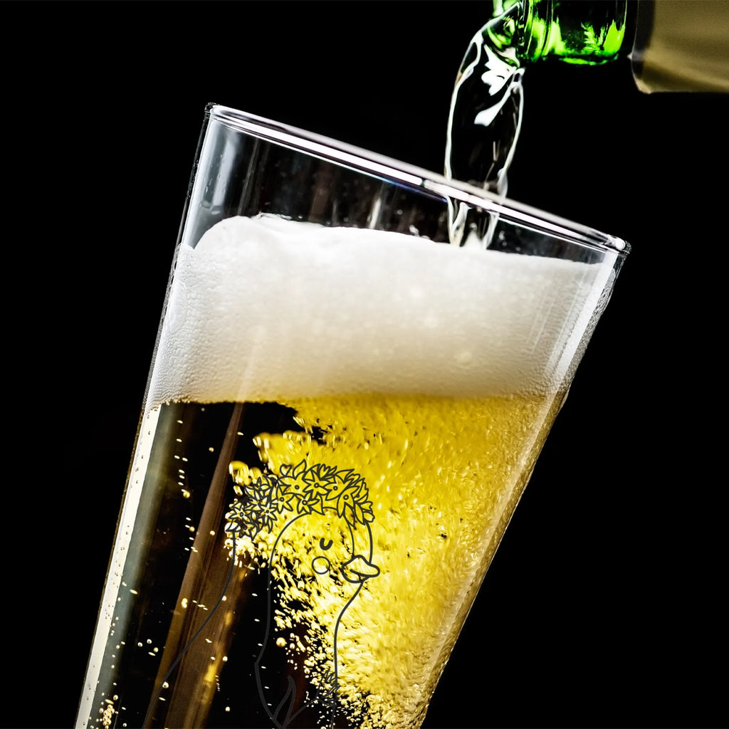 szklanka piwa pingwin kwiaty Pinguin