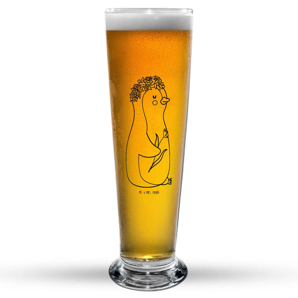 szklanka piwa pingwin kwiaty Pinguin