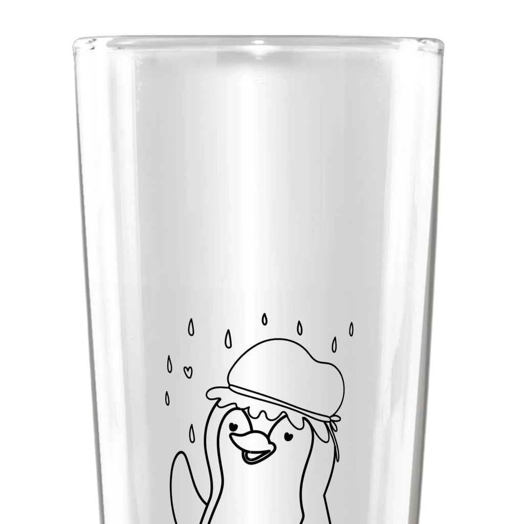 Personalized Beer Glass Penguin have a shower Penguin, North Pole, Winter, Penguins, new beginning, being happy, shower, new start, life motto, penguins, motivation