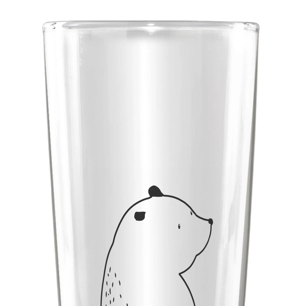 Weizenglas Bär Schulterblick Weizenglas, Vatertag, Weizen Glas, Weizenbierglas, Weizenbier Glas, Bär, Teddy, Teddybär, Bären, Weltansicht, Motivation, Selbstachtung, Weisheit, Bärenliebe