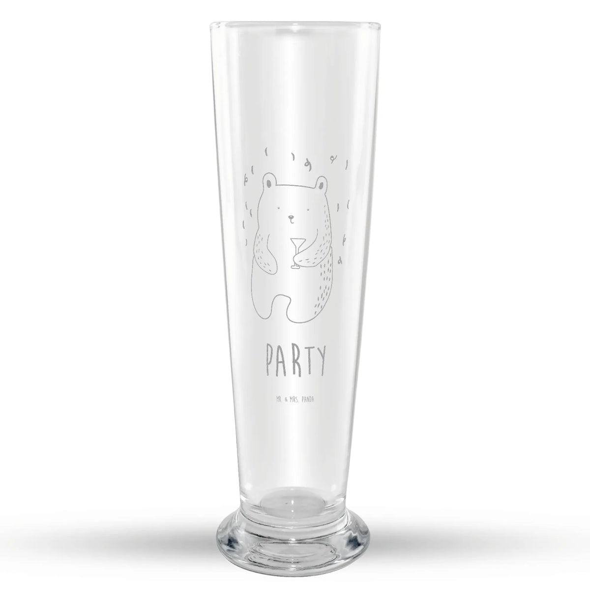 Weizenglas Bär Party Mr & Mrs Panda Weizenglas, Bier Glas, Weißbierglas, Bierglas, Weizen Glas, Weizenbier Glas, Teddy, Bär, Teddybär, Mitbringsel, Geburtstagsgeschenk, Geburtstag, Feiern, Gute Laune, Geschenk, Party, Lustig, Abfeiern