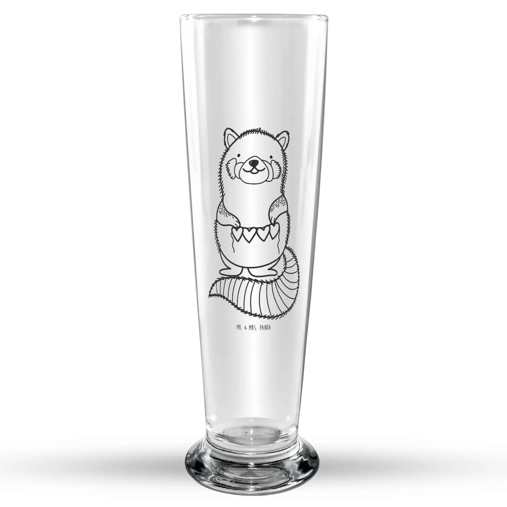 Weizenglas Roter Panda Weizenglas, Vatertag, Weizenbier Glas, Weizenbierglas, Weizen Glas, Tiermotive, Gute Laune, lustige Sprüche, Tiere, Panda, Herz, Rot, Liebling, Lieblingsmensch, Liebe
